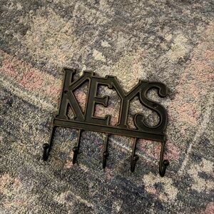 Hobby Lobby Dark Bronze 'KEYS' Wall Hook Rack